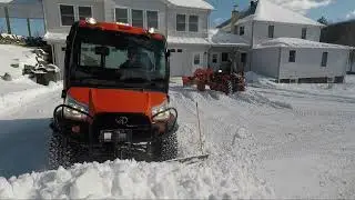 Snowplowing with a Kubota RTV and snowmobiling