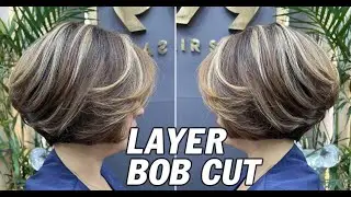 How to Cut The Perfect Layered Bob | Soft Short Bob With Added Volume (Step by Step) | DIY Trend