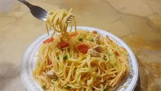 Tasty Spaghetti Recipe | Chicken Vegetables Spaghetti | Homemade Spaghetti Recipe by Chef Maheen