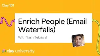 Clay 101 | Lesson 6: Enrich People Using Waterfalls