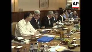 ISRAEL: JERUSALEM: ISRAELI WEEKLY CABINET MEETING