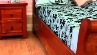 Pacino Wooden Bed (Wild Cherry) - Sweet Dreams