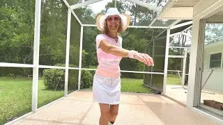 My Uptown Girl line dance, demo then teach.