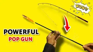 How to make powerful pop gun || paper bullet shooter