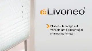 Plissee &ndash; Montage am Fensterfl&uuml;gel mit Winkeln (freih&auml;ngend)