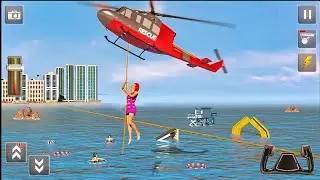 Fly your helicopter and rescue people | Helicopter Rescue Simulator Android Gameplay