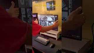 Temu monitor arm for my desk setup #gamer #desksetup #monitorholder #pcgamer #computermonitorstand