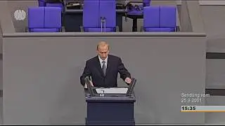 Die Rede von Pr&auml;sident Wladimir Putin vom 25. September 2001 vor dem Deutschen Bundestag