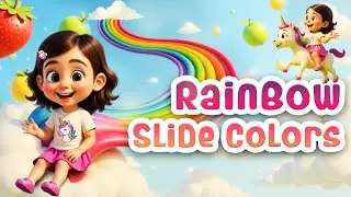 Rainbow Slide Colors | Learn & Sing with Alya
