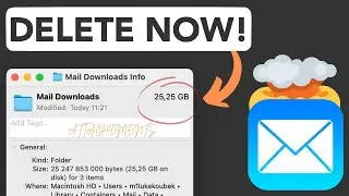 Как удалить старые почтовые вложения на Mac, чтобы сэкономить место в памяти / остановить автомат...
