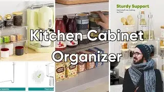 Create Perfect Pantry Organization with 2 Pcs Cabinet Organizer Shelf System.