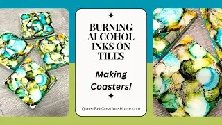 Burning Alcohol Inks on Tiles