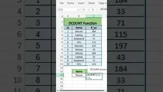 🔢 How to Use DCOUNT in Excel &ndash; Count with Conditions!