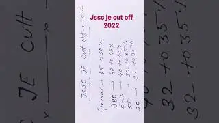 jssc je cut off 2022
