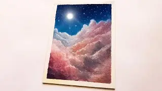 Painting Clouds On Wood With Oil Colors | Easy Tutorial For Beginners