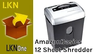 Unboxing of AmazonBasics 12 Sheet Cross Cut Paper, CD, and Credit Card Shredder