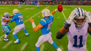 MADDEN 25 GAMEPLAY CHARGERS VS COWBOYS OFFENSE JUSTIN HERBERT 300 PASSING YARDS+ (CLOSE GAME)