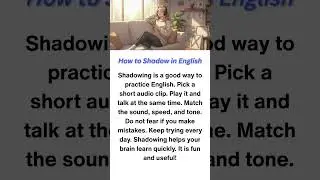 How to Shadow in English!  #education  #shorts #english #englishmerl #englishreading #englishgrammar