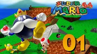 Guía | Super Mario 64 100% | #1 | Bomb Omb Battlefield y The Princess's Secret Slide.