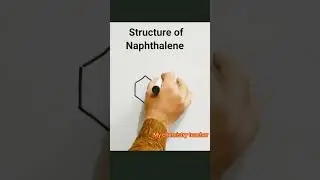 How to draw the structure of Naphthalene #chemistry  #naphthalene #benzene #what #how #viral