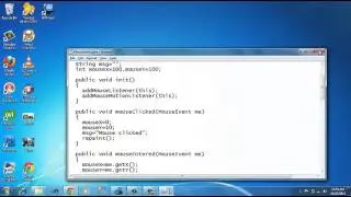 Mouse Event In Java|Java Tutorials|Implementation Of Mouse Event