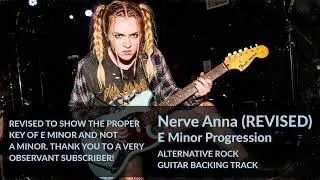 E minor - Nerve Anna (Alternative Rock Guitar Backing Track)