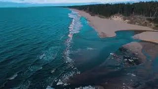 DRONE FLYING IN LATVIA OVER THE BALTIC OCEAN - Latvian Baltic Sea Cinematic 4k