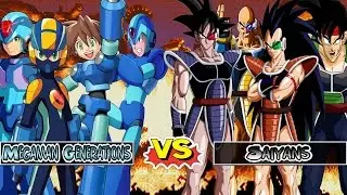 M.U.G.E.N. | Megaman Generations vs Raditz/Nappa/Bardock/Turles | Megaman vs Dragon Ball Z