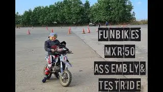 First motocross track EVER - FunBikes MXR 50 assembly & First ride