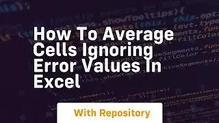how to average cells ignoring error values in excel
