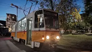 Tram line 10 type ČKD Tatra T6A2B