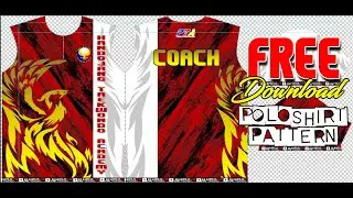 FREE DOWNLOAD POLO SHIRT PATTERN WITH DESIGN | PHOTOSHOP TIF FILE