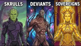 Every Cosmic Race in Marvel EXPLAINED in Detail
