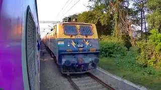 Superb Parallel Train Racing & Overtake + 130 km/h 🔥 Furious Shatabadi+Rajdhani+Saraighat Exp | IR
