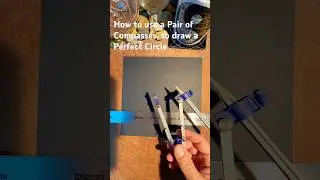 How to use a Pair of Compasses, to draw a Perfect Circle. fast