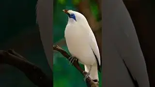 Critically endangered. Balinese starling #starling #birds #youtubehighfive