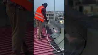 How to apply a torch on bitumen membrane #constuction #waterproof #waterproofing #ghana