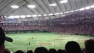 March 27, 2015 - Yomiuri Giants Hirokazu Ibata fan cheering chant @ Tokyo Dome