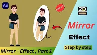 Mirror Effect/Adobe animate cc tutorial in hindi/animate cc 2025/2d cartoon character design/adobe