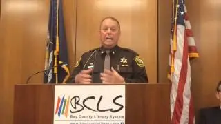 Bay City Public Safety Director Michael Cecchini and Bay County Undersheriff Troy Cunningham address
