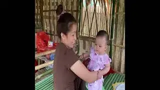 Single Mother with Twin Babies Builds a Simple Kitchen Using Bamboo and Soil