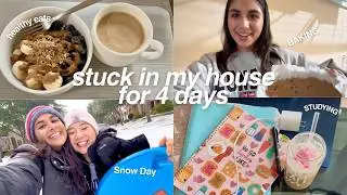WINTER WEEKEND stuck at home ❄️ | healthy eats, snow days, baking, & studying