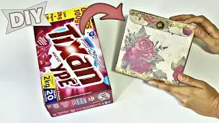 DIY: Caixa organizadora (2) usando caixa de sabão em pó 💡✂️️