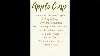 11-22-2020 Apple Crisp