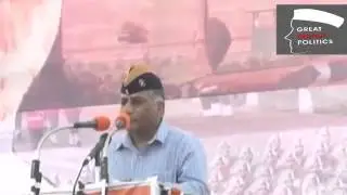 Gen V K  Singh addresses BJP's Ex Servicemen Rally in Rewari, Haryana