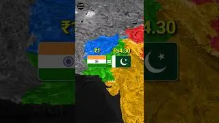 Value of ₹1 in Neighboring Countries &ndash; Shocking Differences! #currency #rupay #indiavspakistan