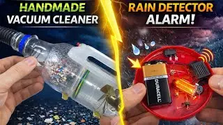 How to make handmade vaccume cleaner | Rain detector alarm | Magnetic pen #scienceproject