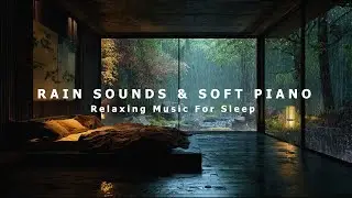 12 Hours Relaxing Sleep Music with Rain Sounds - Peaceful Music in the Warm Bedroom, Stress Relief