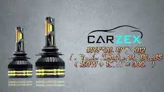 Carzex Crystal Eye 9012 Led Projector Headlight Bulbs, 300W  (150+150W, Pack of 2)..