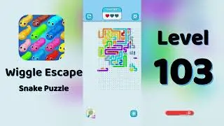 🎮 Wiggle Escape Level 103 Walkthrough | Snake Puzzle Challenge 🐍 | SolutionGuruji